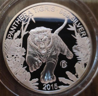 Laos 1000 Kip 2015. Silver. Fabulous 15 Circulation - 2888 Tiger - Laos