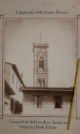 Photo 1893 Florence Campanile De Gitto Vu D'une Chambre Hôtel De L'Etoile Italie Tirage Albuminé Albumen Print Pompéi - Anciennes (Av. 1900)