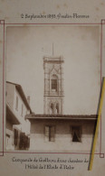 Photo 1893 Florence Campanile De Gitto Vu D'une Chambre Hôtel De L'Etoile Italie Tirage Albuminé Albumen Print Pompéi - Antiche (ante 1900)