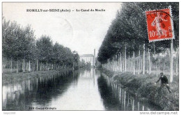 ROMILLY SUR SEINE - LE CANAL DU MOULIN - BEAU PLAN ANIMÉ - Romilly-sur-Seine