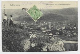 LUXEMBOURG 5C AU RECTO CARTE ECHTERNACH GRIFFE ECHTERNACH 25.8.1907 - 1906 Guglielmo IV