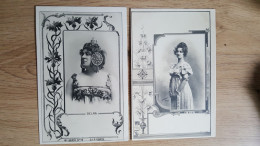 4 Cartes  Style Art Nouveau , Reutlinger , Aino Ackté,henriot,delna,yahne  , Dos 1900 - Gekleidete Tiere