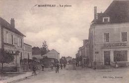 MONETEAU LA PLACE BOUCHERIE 1922 - Moneteau