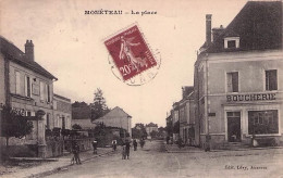 MONETEAU LA PLACE BOUCHERIE 1920 - Moneteau