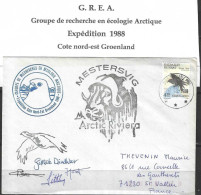 Lettre GROENLAND 88  Groupe De Recherche En écologie.- Expédition Côte Nord-est - Covers & Documents