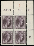 Luxembourg, Luxemburg 1926 Charlotte Bloc 4x 5c. Neuf MNH** - 1926-39 Charlotte Right-hand Side