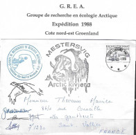 Lettre GROENLAND 88  Groupe De Recherche En écologie.- Expédition Côte Nord-est - Covers & Documents