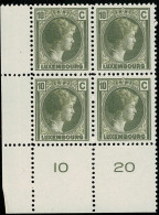 Luxembourg, Luxemburg 1926 Charlotte Bloc 4x 10c. Neuf MNH** - 1926-39 Charlotte De Perfíl Derecho