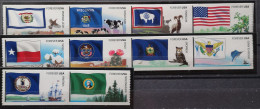 US USA 2012 Flaggen Natur Flora Fauna Selbstklebend 10v** Set - Unused Stamps