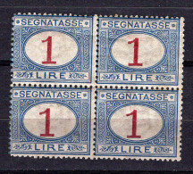 Z6164 - ITALIA REGNO TASSE SASSONE N°27 * Quartina - Postage Due