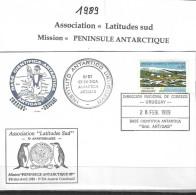 Uruguay -Association Latitude Sud  Mission Péninsule Antarctique 89 - Année Polaire Internationale