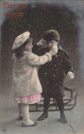 NOUVEL AN - Enfant - Boule De Neige - Carte Postale Ancienne - Neujahr