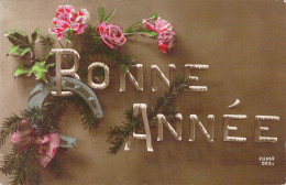 NOUVEL AN - Bonne Année - Fleurs - Carte Postale Ancienne - Neujahr