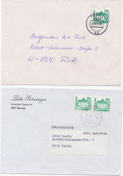 DDR 1990, 50 Pf Brandenburger Tor, Berlin (vom DDR Freimarken-Abschiedsserie) EF (DUNKELE FARBE) Auf Kab.-Brief Mit K2 - Lettres & Documents