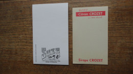 2 Anciens Carnet De Commande , Pub Suze Et Sirops Crozet "" En Très Bon état "" - Factures