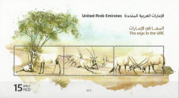 United Arab Emirates UAE 2013 Oryx Mammals Block Mint - Koeien