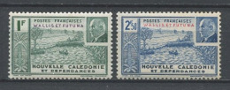 WALLIS 1941 N° 90/91 ** Neufs MNH Superbes C 5 € Rade De Nouméa Pétain Bateaux Boats Oeuvres Coloniales - Unused Stamps