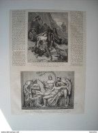 GRAVURE 1873. CONCOURS POUR L’ECOLE DE ROME. LA CAPTIVITE DE BABYLONE. PHILOSTETE BLESSE, PAR M. IDRAC, ELEVE DE MM. CAV - Jazz