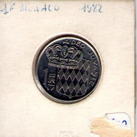 Monaco. Rainier III. 1 Franc 1982 - 1960-2001 Nouveaux Francs