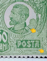 Stamps  Errors Romania 1920 King Ferdinand 60b Green  Printed With  Errors Epolet Uniform Unused - Variedades Y Curiosidades