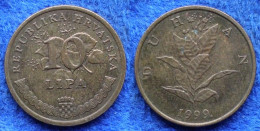 CROATIA - 10 Lipa 1999 "tobacco Plant" KM# 6 Monetary Reform - Edelweiss Coins - Croatie