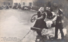 ART - PEINTURE - TABLEAUX - Le Lavoir - Saint Pol De Léon - Marguerite DELORME - Carte Postale Ancienne - Schilderijen