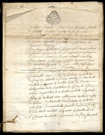 1744 Acte Notarié : Généralité De Caen - Vente De Terres Par Les Frères LOUVEL "marchands Bourgeois" 14 Caen - Manuscrits