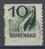 Slovaquie 1943 Mi 115 (Yv TPJ 28), Obliteré, Dentelé Verticalement - Used Stamps