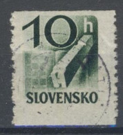 Slovaquie 1943 Mi 115 (Yv TPJ 28), Obliteré, Dentelé Verticalement - Usati