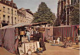 12298 "BRUXELLES - GRAND SABLON - MARCHE' DES ANTIQUAIRES" ANIMATA, CART. ORIG. NON SPED. - Mercadillos