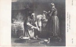 ART - PEINTURE - Les Buandières - Emma HERLAND - Carte Postale Ancienne - Malerei & Gemälde