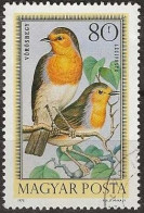 HUNGARY 1973 Air. Hungarian Birds - 80fi. - European Robins FU - Used Stamps