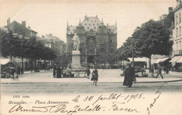 BELGIQUE - Bruxelles - Place Annessens - Animé - Carte Postale Ancienne - Squares