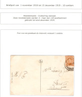 TP 135 S/CP BXL Place Surlet De Chockier Obl. Fortune BXL 1918 > Chastres Walcourt - Fortune Cancels (1919)