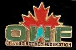 ONTARIO HOCKEY FEDERATION - FEUILLE D'ERABLE - CANADA - KANADA - ICE - OHF - HOCKEY SUR GLACE - EIS  -        (29) - Sports D'hiver