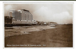 Real Photo Postcard, Sussex, Hastings, St. Leonards-on-Sea, Marine Court From Palace Pier, 1938. - Hastings