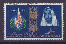 Abu Dhabi 1968 Mi. 44, Erklärung Der Menschenrechte UNO-Emblem - Abu Dhabi