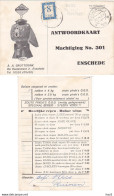 Enschede A.A. Grutterink Bestelkaart BB82 - Strafportzegels