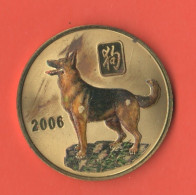 Corea Nord 20 Won 2006 North Korea Anno Cane Wolf Year Rare Coin - Corée Du Nord