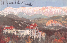 21596 " SEMMERING-SUDBAHNHOTEL MIT RAXALPE " PANORAMA-VERA FOTO-CART.SPED.1925 - Semmering