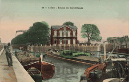 BELGIQUE - Liège - Ecluse De Coronmeuse - Port - Colorisé - Animé - Carte Postale Ancienne - Luik