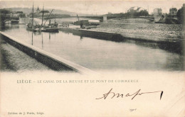 BELGIQUE - Liège - Canal De La Meuse Et Le Pont De Commerce - Animé - Carte Postale Ancienne - Luik