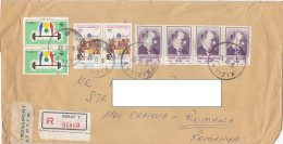 OLYMPIC GAMES, ANATOLIA LEGEND, KEMAL ATATURK, FOLKLORE ART, STAMPS ON REGISTERED COVER, 1992, TURKEY - Briefe U. Dokumente