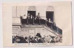 Carte Photo Verviers  Roi Albert Au Balcon   1920 - Verviers