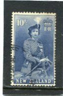 NEW ZEALAND - 1953  10s  QUEEN ELISABETH DEFINITIVE  FINE USED - Used Stamps