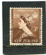 NEW ZEALAND - 1953  3d   CORONATION  FINE USED - Usados