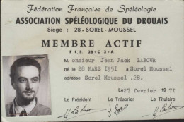 SOREL MOUSSEL Carte Association Spéléologique Du Drouais Du DROUAIS - Sorel-Moussel