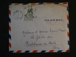 BX1 AOF SENEGAL  BELLE LETTRE 1949  A  AUCH FRANCE +SURCHARGES  + AFFRANCH.  INTERESSANT ++++ - Covers & Documents