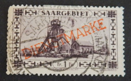 SARRE SERVICE  YT 25 OBLITERE  ANNÉES 1927/1934 - Dienstzegels