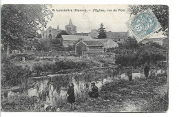 196  PP  CPA  Lencloitre Rue Du Pont L'église CPA Carte Bon état - Lencloitre